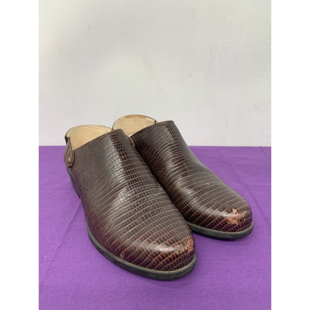 Ariat Womans 7B Brown Slip On Mules Sling Back ~ Scuffed